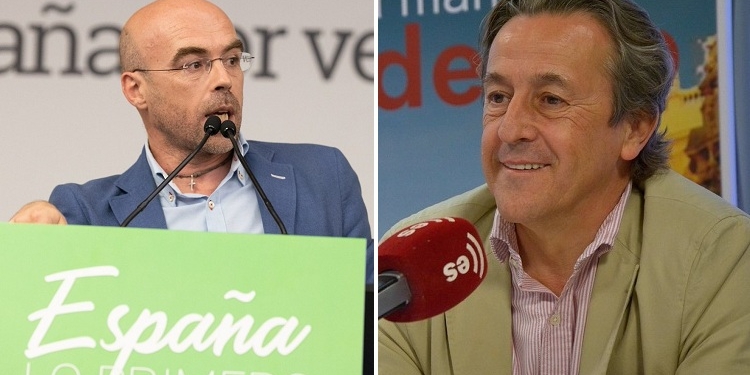 El ex falangista Jorge Buxadé y el periodista Hermann Tertsch, candidatos de Vox para el 26M