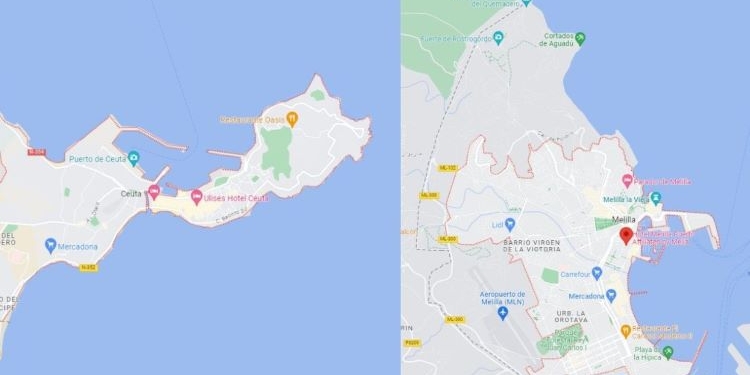 Acusan a Google Maps de poner en duda “la españolidad de Ceuta y Melilla”