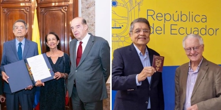El escritor Sergio Ramírez recibe en Madrid las nacionalidades de Colombia y Ecuador 