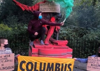 El Gobierno pide a Londres que restaure la estatua de Colón vandalizada