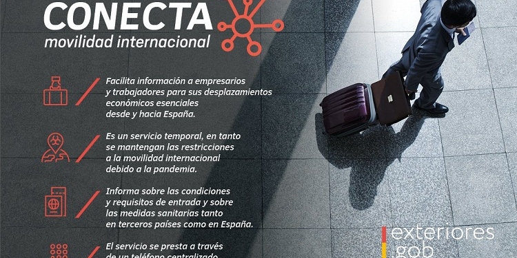 Exteriores lanza un servicio telefónico para viajes internacionales de negocios durante la pandemia