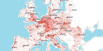 España es el país europeo con más población por superficie habitada