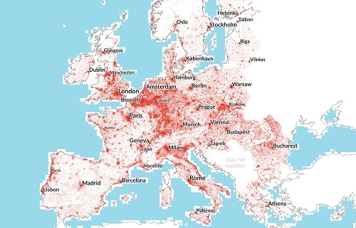 España es el país europeo con más población por superficie habitada