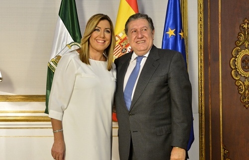 Susana Díaz recibe en San Telmo al embajador de Argentina