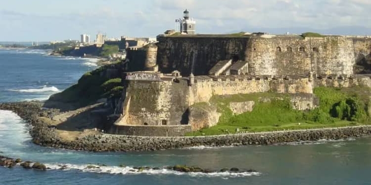 Vista del fuerte del Morro, en San Juan de Puerto Rico.