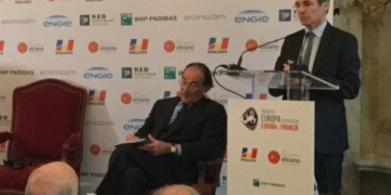 The ambassador during the report’s presentation./ Photo: @rielcano