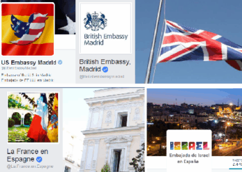 Las embajadas extranjeras en España mejoran su actividad en Internet y redes sociales