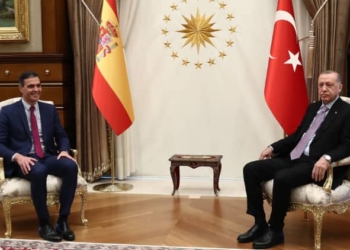 Pedro Sánchez y Recep Tayyip Erdogan, durante la reunión que mantuvieron en Ankara el pasado 17 de noviembre./ Foto: Fernando Calvo / Pool Moncloa