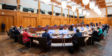 Los ministros de Exteriores de la UE, reunidos en Berlín.