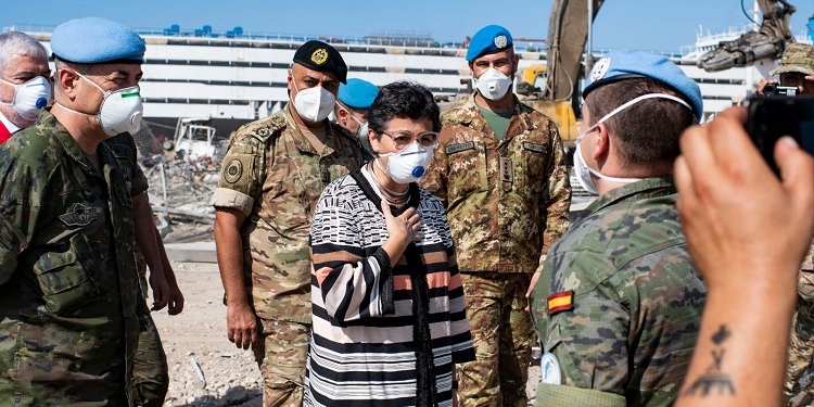 González Laya apoya en Beirut la formación de un gobierno libanés “representativo”