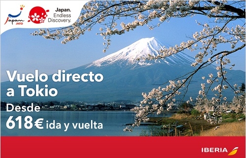 Iberia y la Oficina de Turismo japonesa lanzan una oferta para volar a Tokio