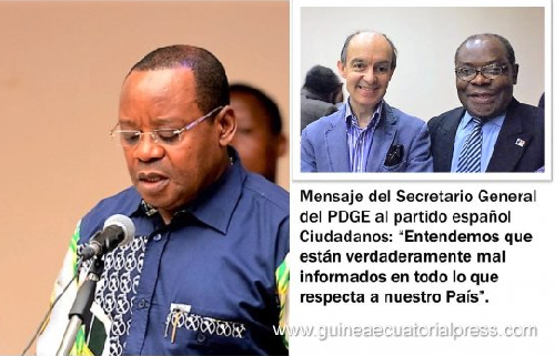 El régimen de Obiang se enzarza con Ciudadanos por una pregunta parlamentaria
