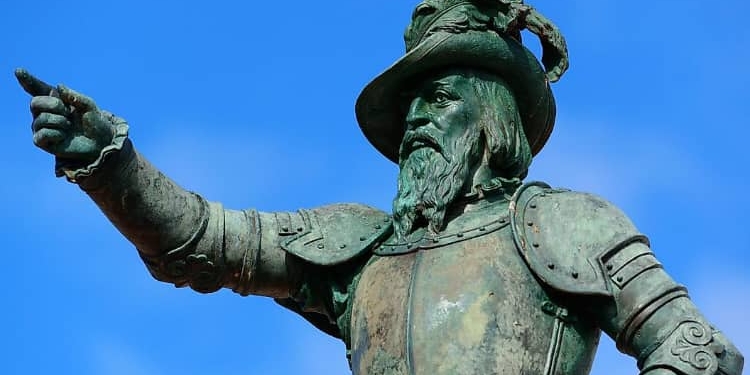 Estatua de Ponce de León en San Juan de Puerto Rico.