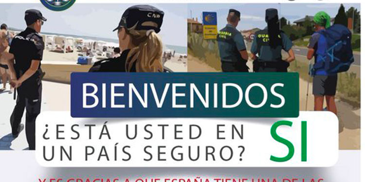 Campaña de Jusapol entre los turistas para garantizar que España es un país seguro