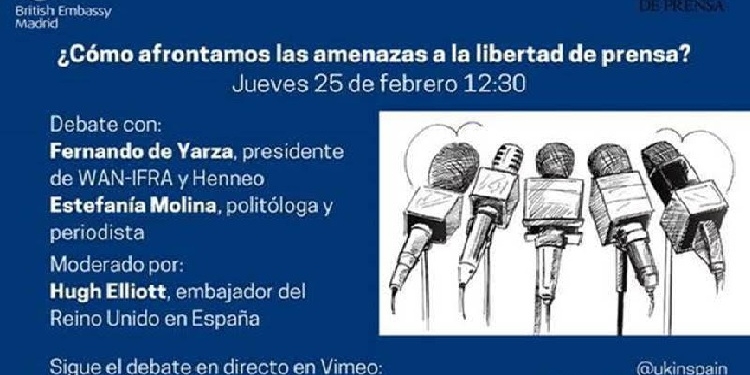 La Embajada británica organiza un debate sobre las amenazas a la libertad de prensa