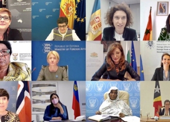 Las ministras de Exteriores de España y 14 países abordan la trata de mujeres durante el COVID