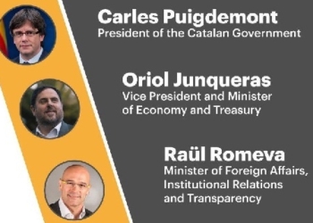 Junqueras y Romeva se presentan en Bruselas como “ministros” de Cataluña