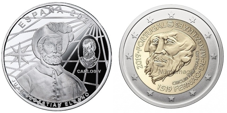 España acuñará en 2022 una moneda de dos euros por el V Centenario de la Vuelta al Mundo