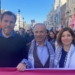 Un ministro del ala socialista se une por primera vez a una marcha propalestina