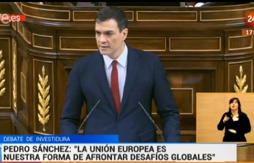 Sánchez reitera en el debate, punto por punto, la política exterior pactada con C’s