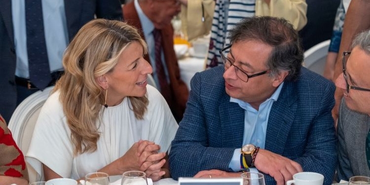 Yolanda Díaz propone a Petro “agendas comunes progresistas en los foros internacionales”