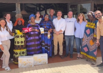 Pilar Cancela, durante su visita a Senegal./ Foto: Twitter