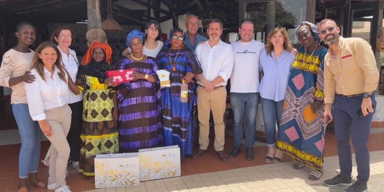 Pilar Cancela, durante su visita a Senegal./ Foto: Twitter