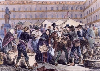 Historia del mercadillo de Navidad en la Plaza Mayor de Madrid