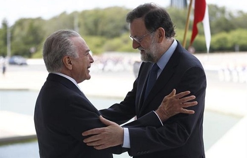 Rajoy y las empresas españolas avalan las reformas de Temer en Brasil