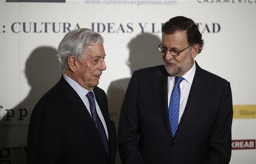 Rajoy convierte el homenaje a Vargas Llosa en un alegato sobre Venezuela
