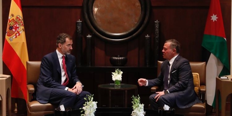 Abdalá II visita España para reunirse con el Rey y participar en la reunión del Proceso de Aqaba