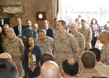 El Rey celebra su 51 cumpleaños con el contingente español en Irak