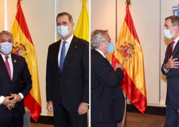 El Rey se reunió con los presidentes de Colombia y Argentina en Bolivia