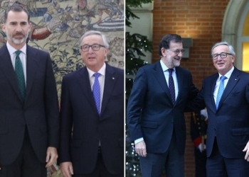 El Rey y Rajoy reciben a Juncker a la espera de que se desbloqueen los presupuestos
