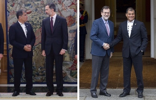 Correa agradece ante el Rey y Rajoy el papel de España tras el terremoto y ante la UE