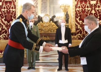 El embajador Saïd Moussi presentó Cartas Credenciales al Rey Felipe VI el pasado 13 de enero./ Foto: Casa de SM el Rey