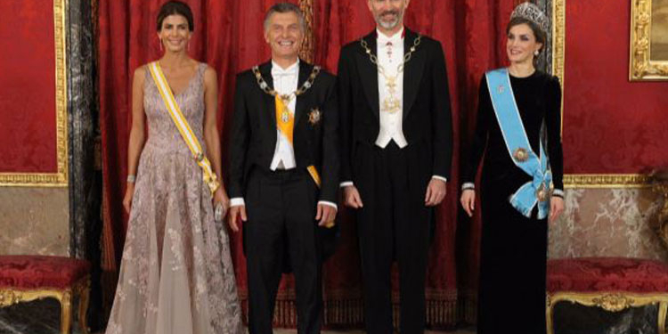 El Rey y la Reina con Mauricio Macri y su esposa en Madrid, febrero de 2017./ Foto: Casa de SM el Rey