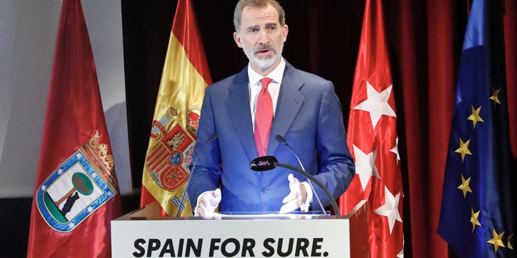 El Rey, ayer, durante su intervención./ Foto: Casa de SM el Rey