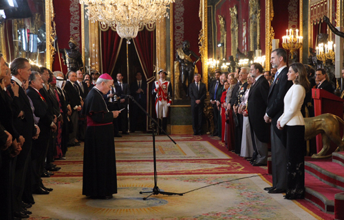 El Rey agradece al Cuerpo Diplomático el apoyo a España en la crisis catalana