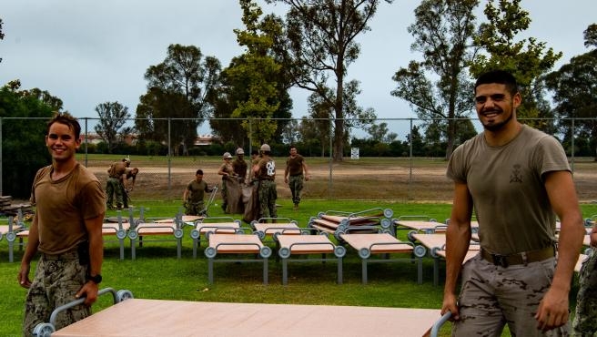 Trabajos de acondicionamiento en la base de Rota. Foto: US Navy