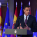 El presidente del Gobierno, Pedro Sánchez, durante su intervención en el acto organizado por Consejo Federal Español del Movimiento Europeo./ Foto: Pool Moncloa/Fernando Calvo