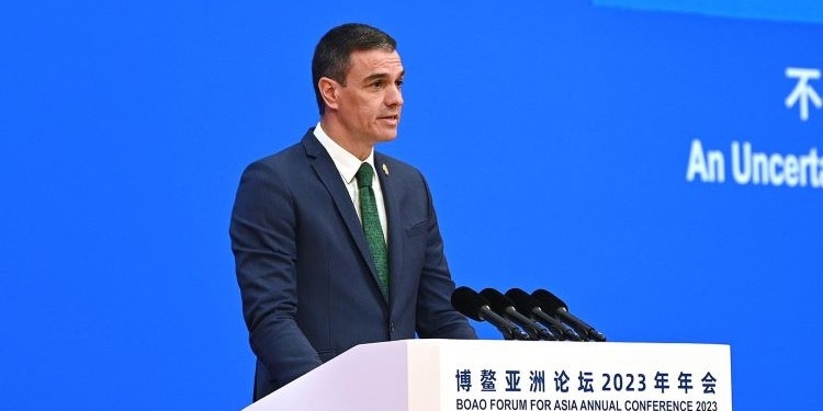 Sánchez: “Queremos contribuir a los esfuerzos diplomáticos de China con líderes de todo el mundo”