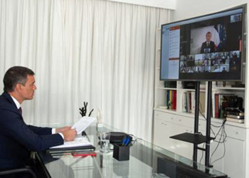 Pedro Sánchez, durante la conferencia./ Foto: Pool Moncloa