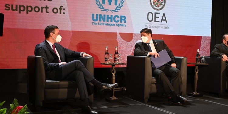 Sánchez anuncia una contribución de 6,3 millones para los desplazados en Centroamérica