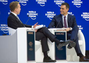 Pedro Sánchez, ayer en Davos./ Foto: Pool Moncloa/Borja Puig de la Bellacasa