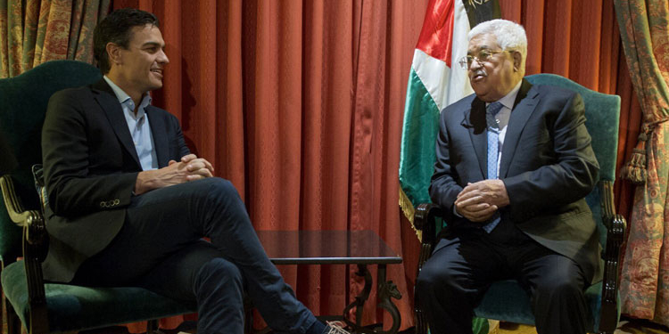 Sánchez promete impulsar el reconocimiento del Estado palestino por los países de la UE
