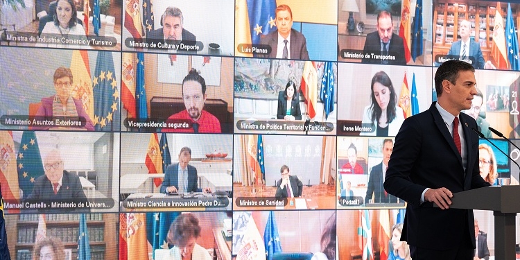 Los embajadores de la UE asisten a la presentación del Plan de Recuperación de Pedro Sánchez