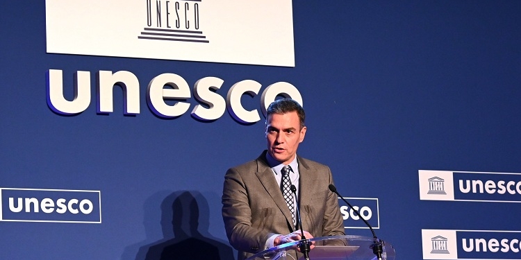 Sánchez reivindica ante la UNESCO el uso de la ciencia para reducir la desigualdad