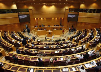 El hemiciclo del Senado español.