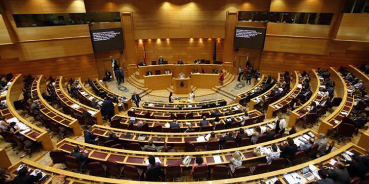 El hemiciclo del Senado español.